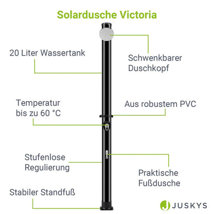 Gartendusche Solardusche Victoria 20 Liter Tank