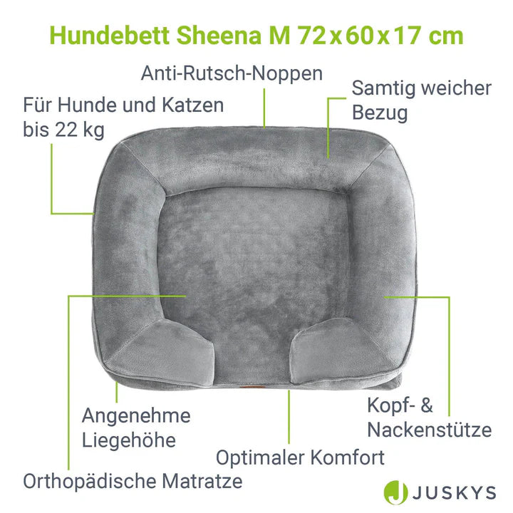 Hundebett Sheena M Orthopädisches Haustierbett Grau - Palo24