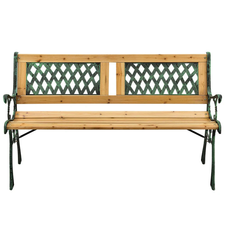 Banc de jardin 2 places Sanremo en bois peint et fonte