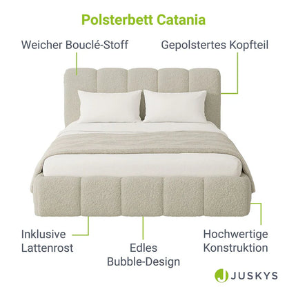 Polsterbett Catania Inkl. Lattenrost - 180x200 cm Beige - Palo24
