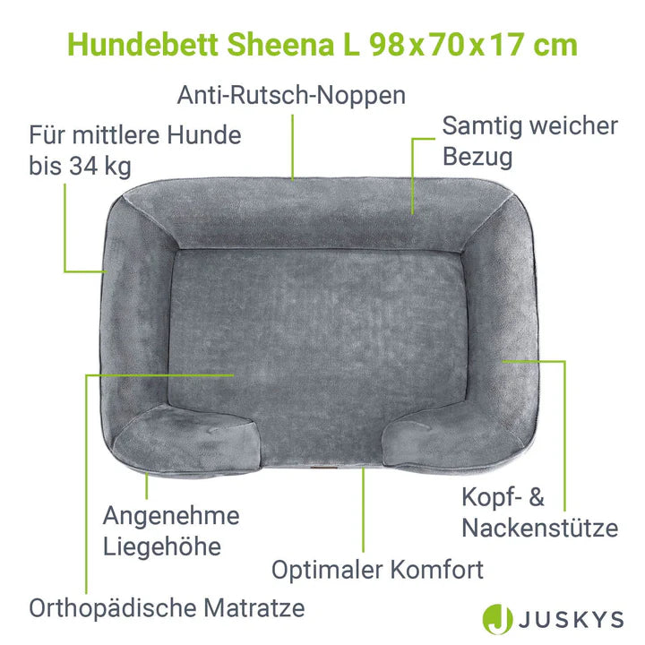 Hundebett Sheena L Orthopädisches Haustierbett Grau - Palo24