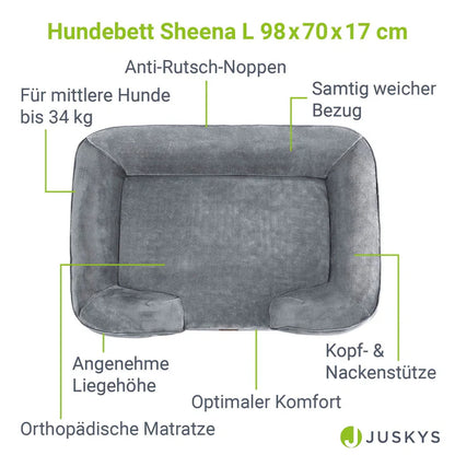 Hundebett Sheena L Orthopädisches Haustierbett Grau - Palo24