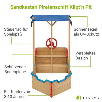 Bac à sable Käpt'n Pit en bois