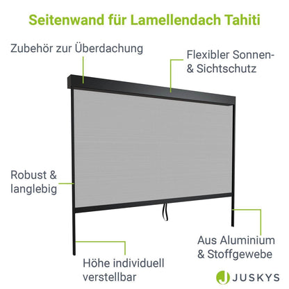 Seitenwand für Lamellendach Tahiti 4 Meter - Palo24