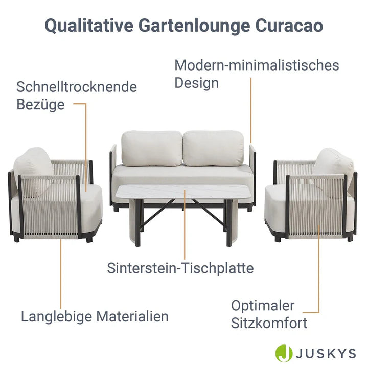 Premium Gartenlounge Set Curacao - Palo24