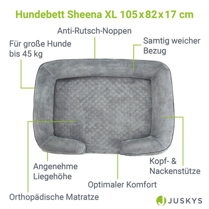 Hundebett Sheena XL Orthopädisches Haustierbett Grau - Palo24