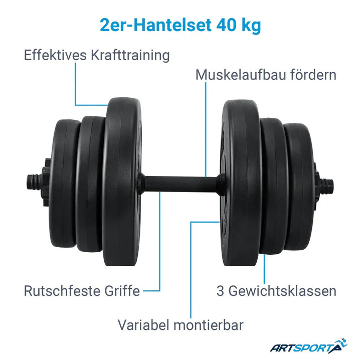 2er Hantelset Kurzhanteln 40 kg