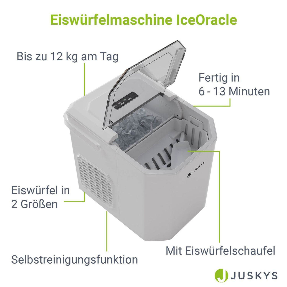 Eiswürfelmaschine IceOracle in Weiss - Palo24