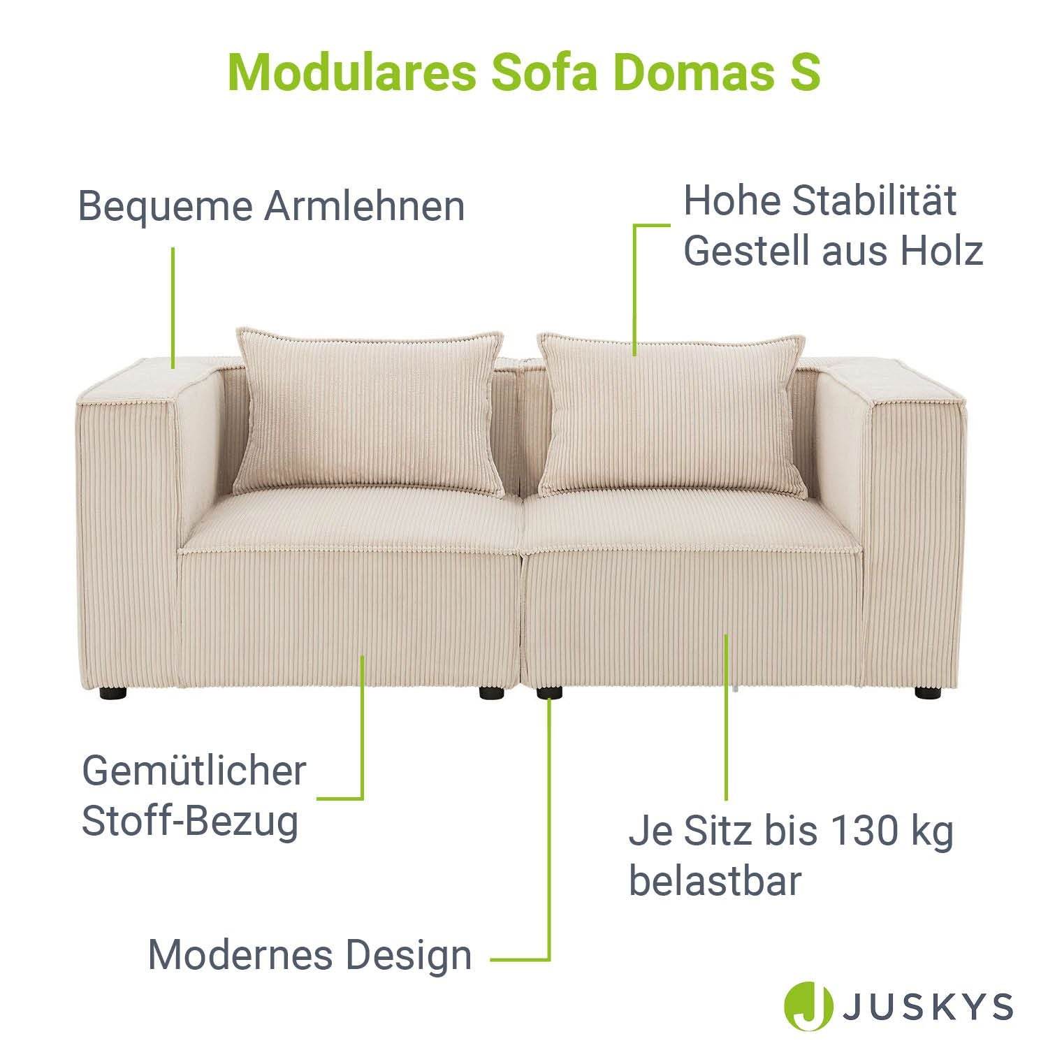 Modulares Sofa Domas S - 2 Sitzer Beige - Palo24