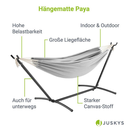 Hängematte Paya mit Gestell - Hellgrau - Palo24