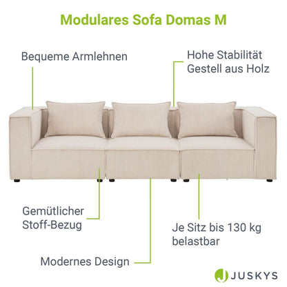 Modulares Sofa Domas M - 3 Sitzer Beige - Palo24