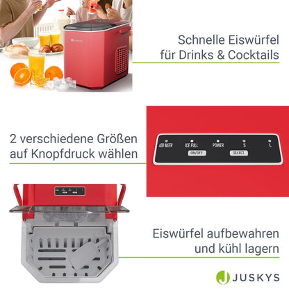 Eiswürfelmaschine IceOracle in Rot - Palo24