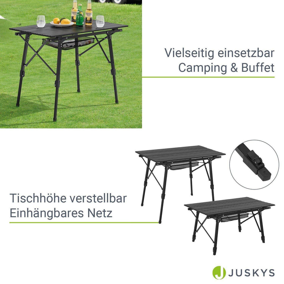 Campingtisch Picco faltbar - Schwarz - Palo24
