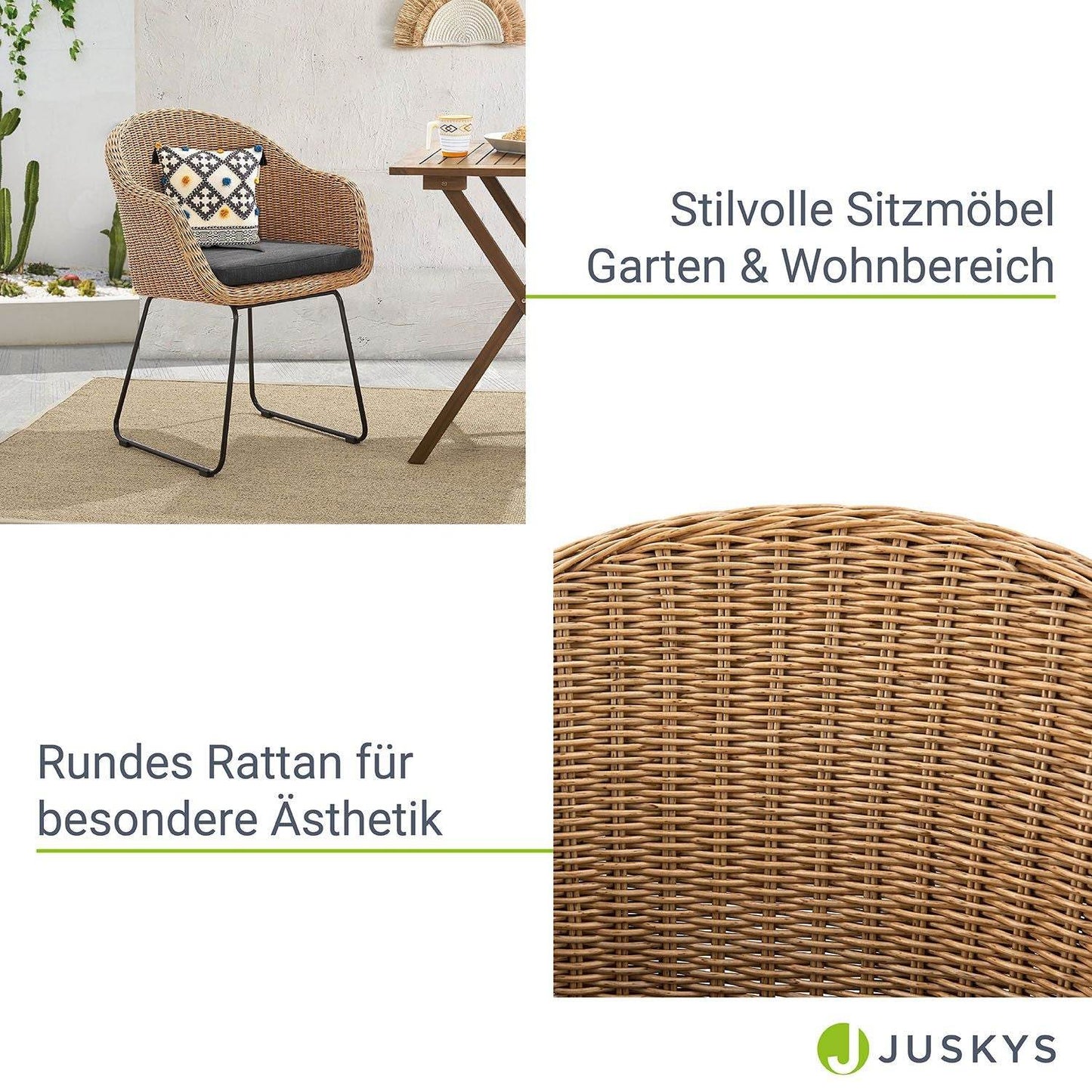 2x Rattan Korbsessel Cody - Palo24