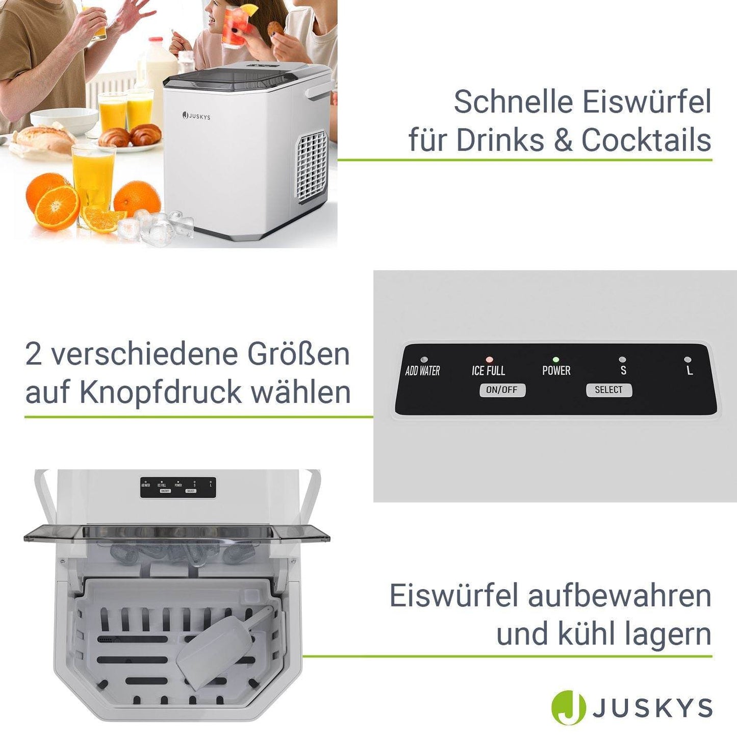 Eiswürfelmaschine IceOracle in Weiss - Palo24