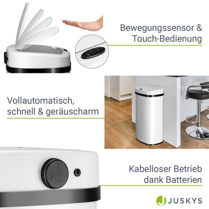 Automatischer Mülleimer mit Sensor - 70L Weiss - Palo24