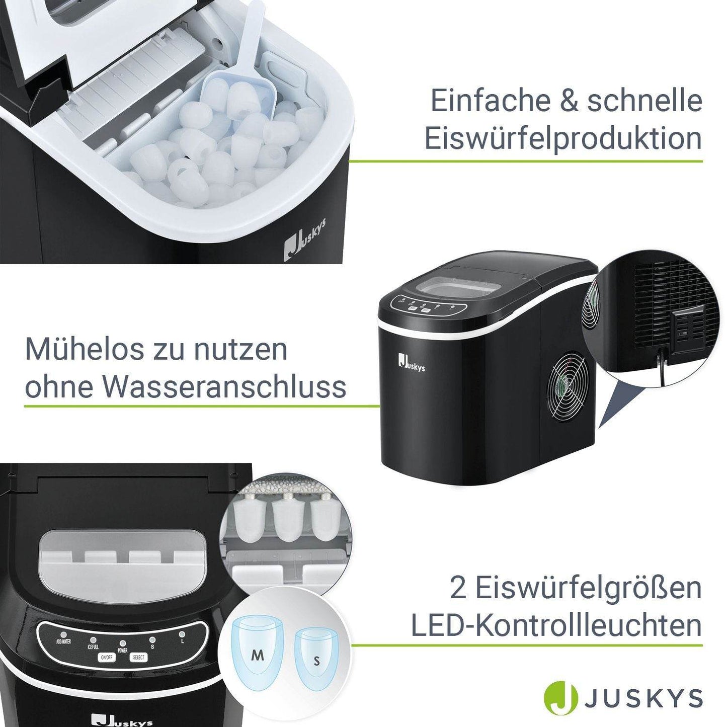 Eiswürfelmaschine IcyCube schwarz - Palo24