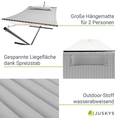 Hängematte Cata mit Gestell und Kissen - Hellgrau - Palo24