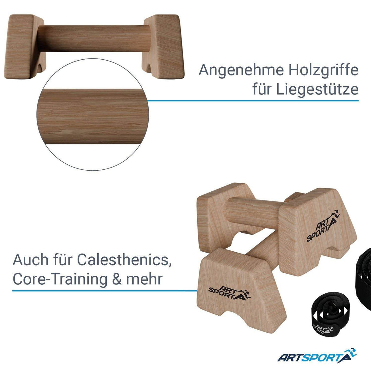 Liegestützgriffe aus Holz M - Palo24