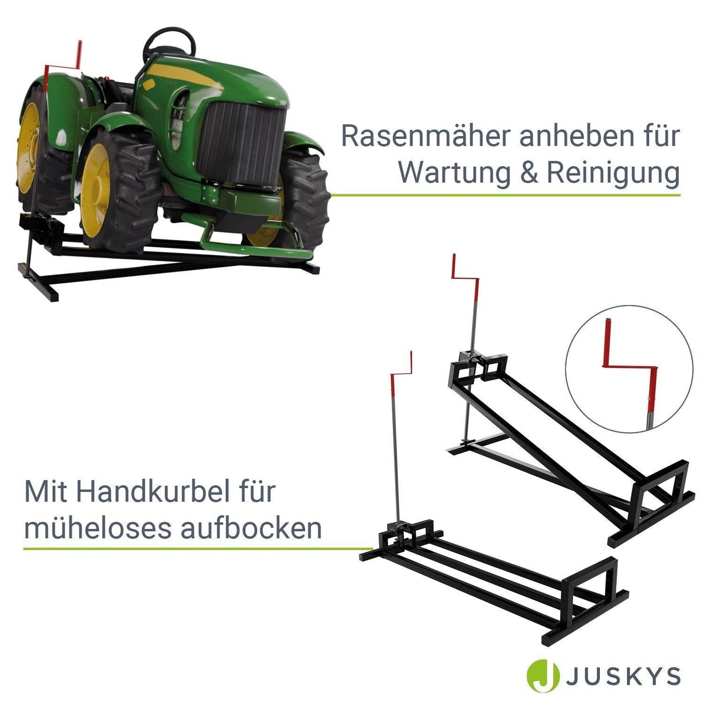 Rasentraktorheber mit Handschuhen - Schwarz - Palo24