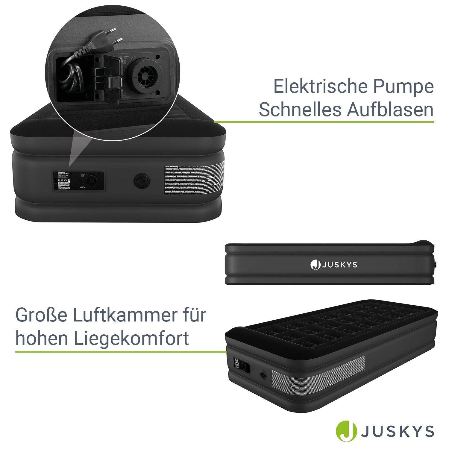 Luftbett Sapri M mit integrierter Pumpe - Schwarz - Palo24
