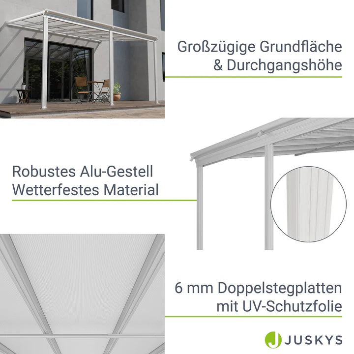 Toit de terrasse Borneo 3x3 m blanc