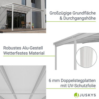 Toit de terrasse Borneo 3x3 m blanc