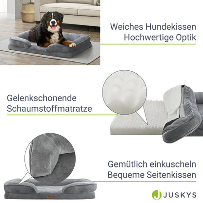 Hundebett Sheena XL Orthopädisches Haustierbett Grau - Palo24
