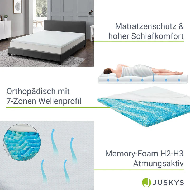 Topper 180x200 cm memory foam, H2 - H3