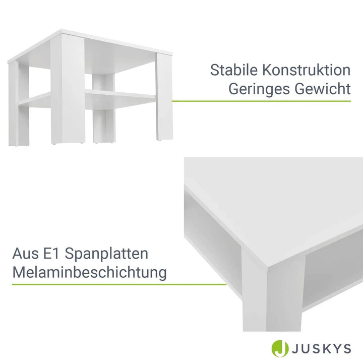 Couchtisch Beistelltisch  in Weiss 60x60 cm