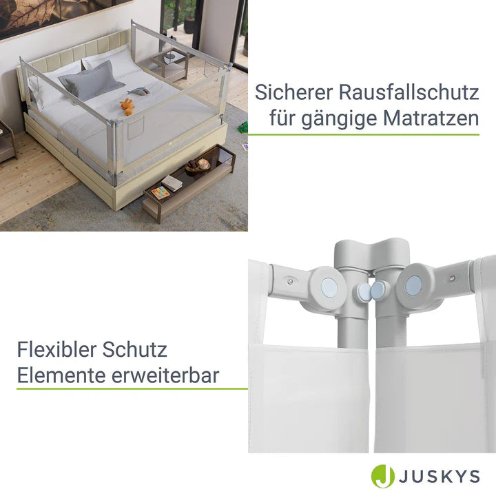 Baby Bettgitter Jaron Rausfallschutz 180 cm Beige