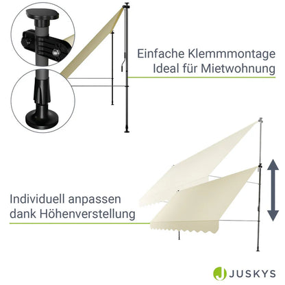 Klemmmarkise Kapstadt 400x120 cm Beige - Palo24