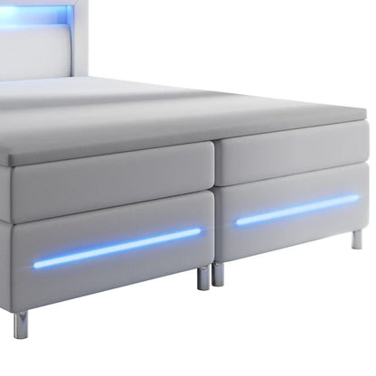 Letto box spring Norfolk 140x200 cm bianco