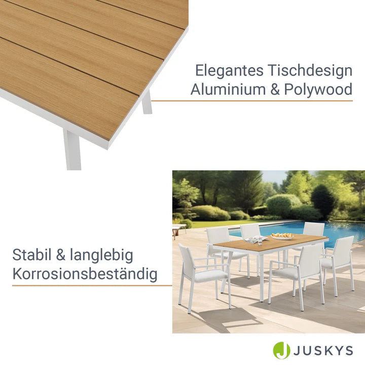 Premium Gartenlounge Set Maui Tisch mit 6 Stühlen - Palo24