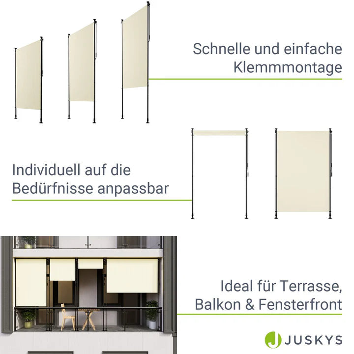 Senkrechtmarkise Barbados 120x310 cm Beige - Palo24