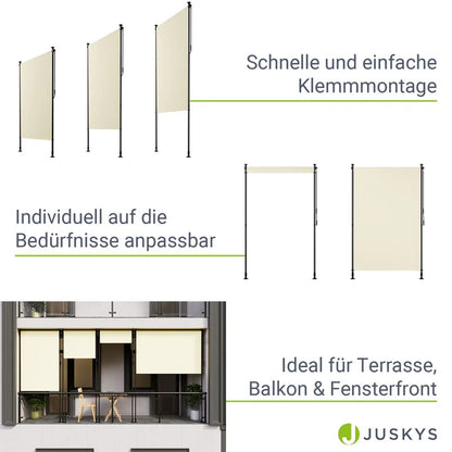 Senkrechtmarkise Barbados 120x310 cm Beige - Palo24