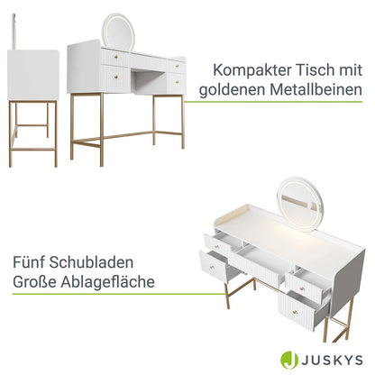 Schminktisch mit Spiegel Samira Touch-LED