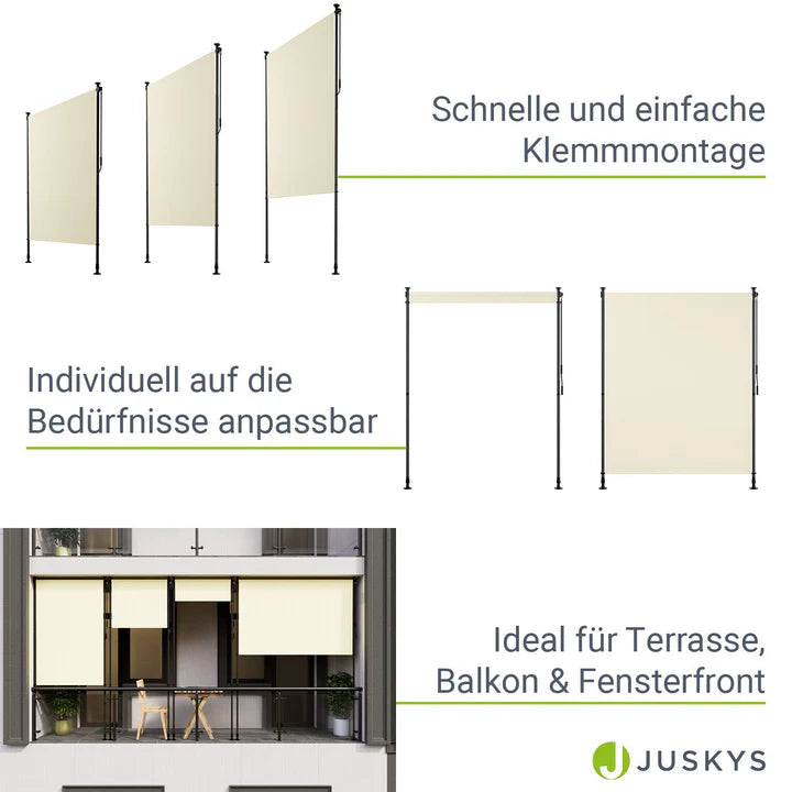 Senkrechtmarkise Barbados 150x310 cm Beige - Palo24