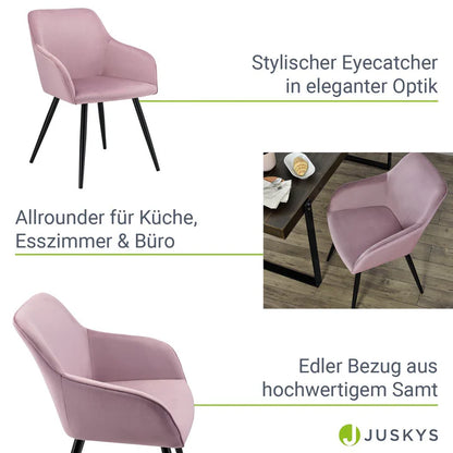 Poltrona Tarje con rivestimento in velluto rosa
