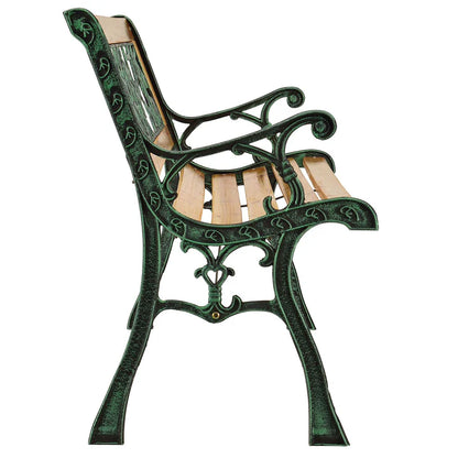 Panca da giardino 2 posti Venezia in legno verniciato e ghisa