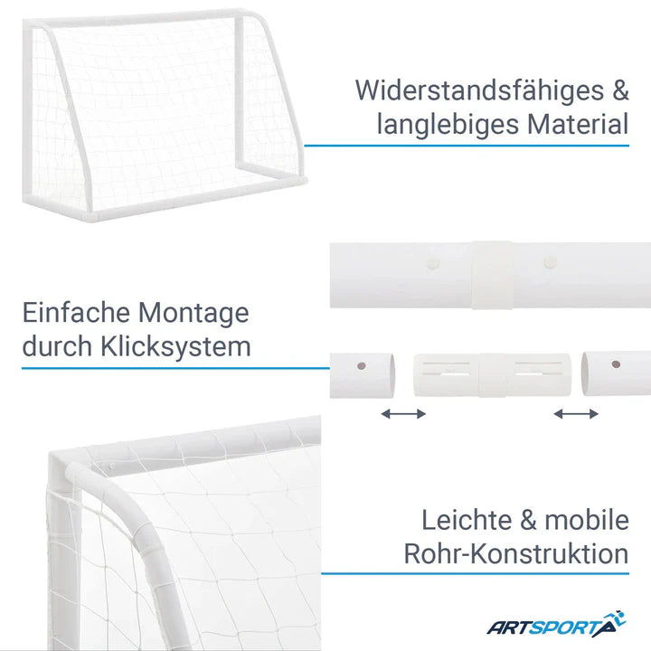Fußballtor 180x120 cm mit Netz & Tasche