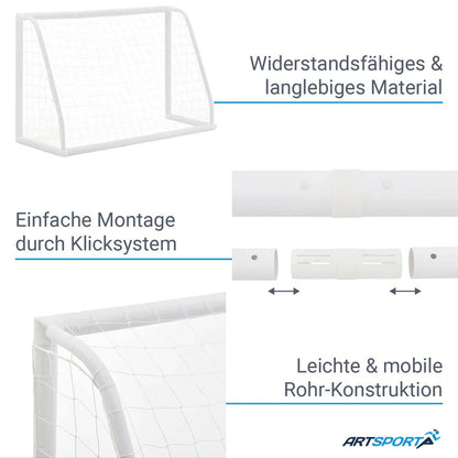 Fußballtor 180x120 cm mit Netz & Tasche