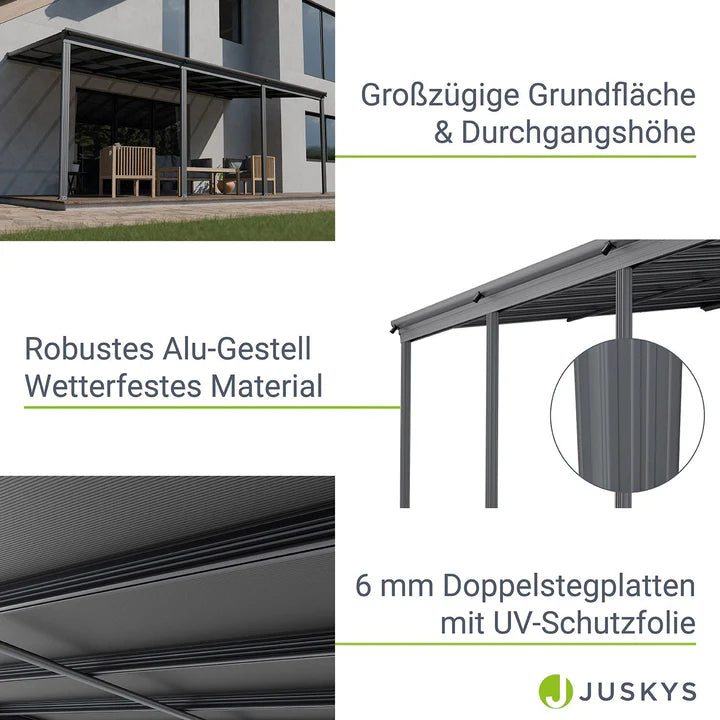 Toit de terrasse Borneo 6x3 m gris