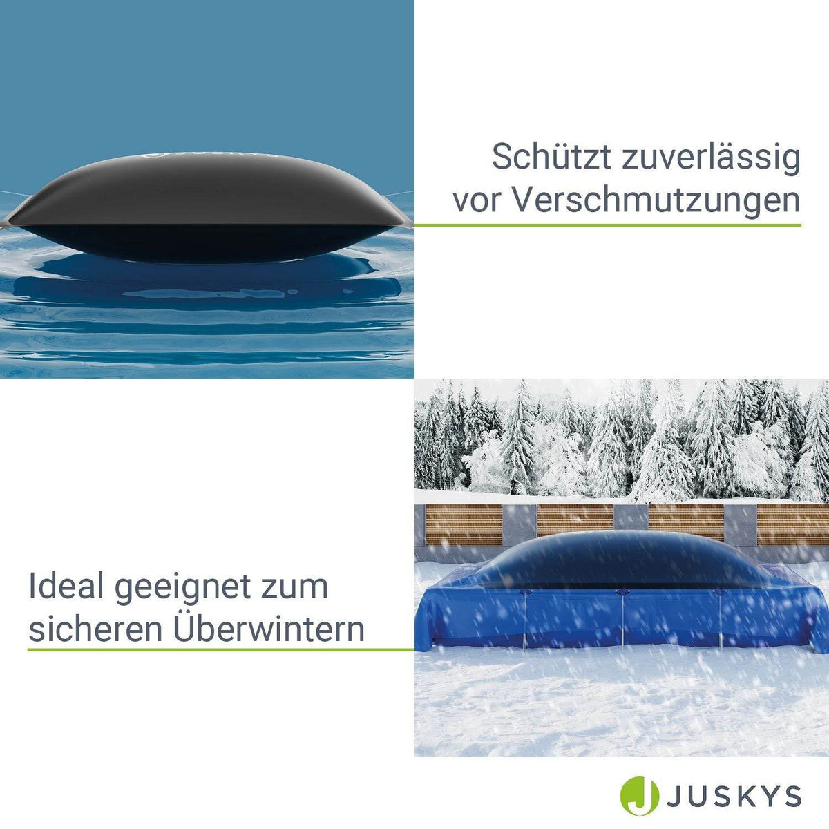 Aufblasbare Poolabdeckung Eckig 2 x 4 m - Palo24