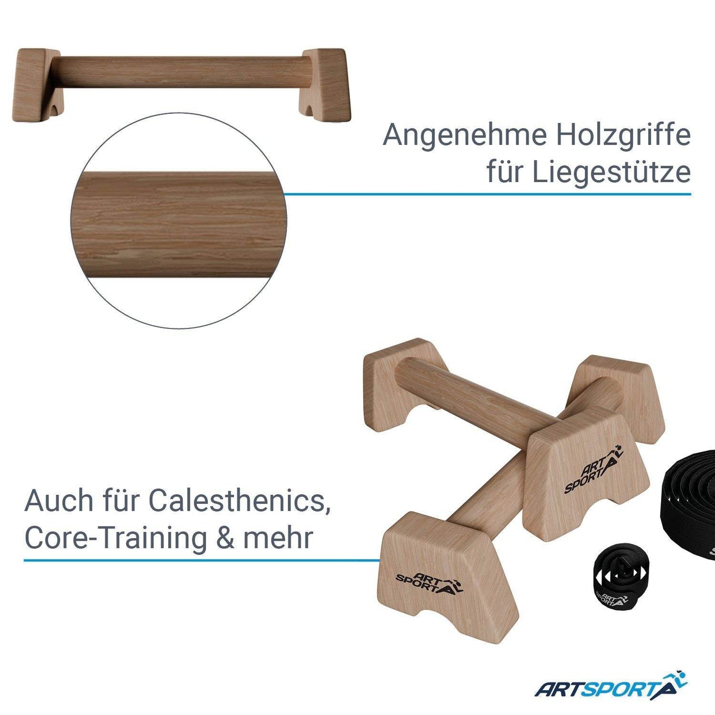 Liegestützgriffe aus Holz L - Palo24