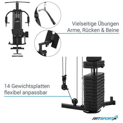 Kraftstation ProfiGym 3000 mit 14 Gewichte - Palo24