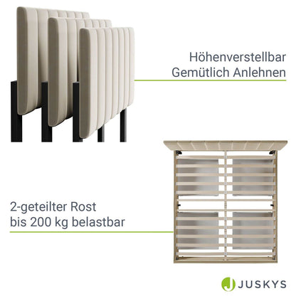 Polsterbett Soria mit Schubladen 180 x 200 Beige - Palo24
