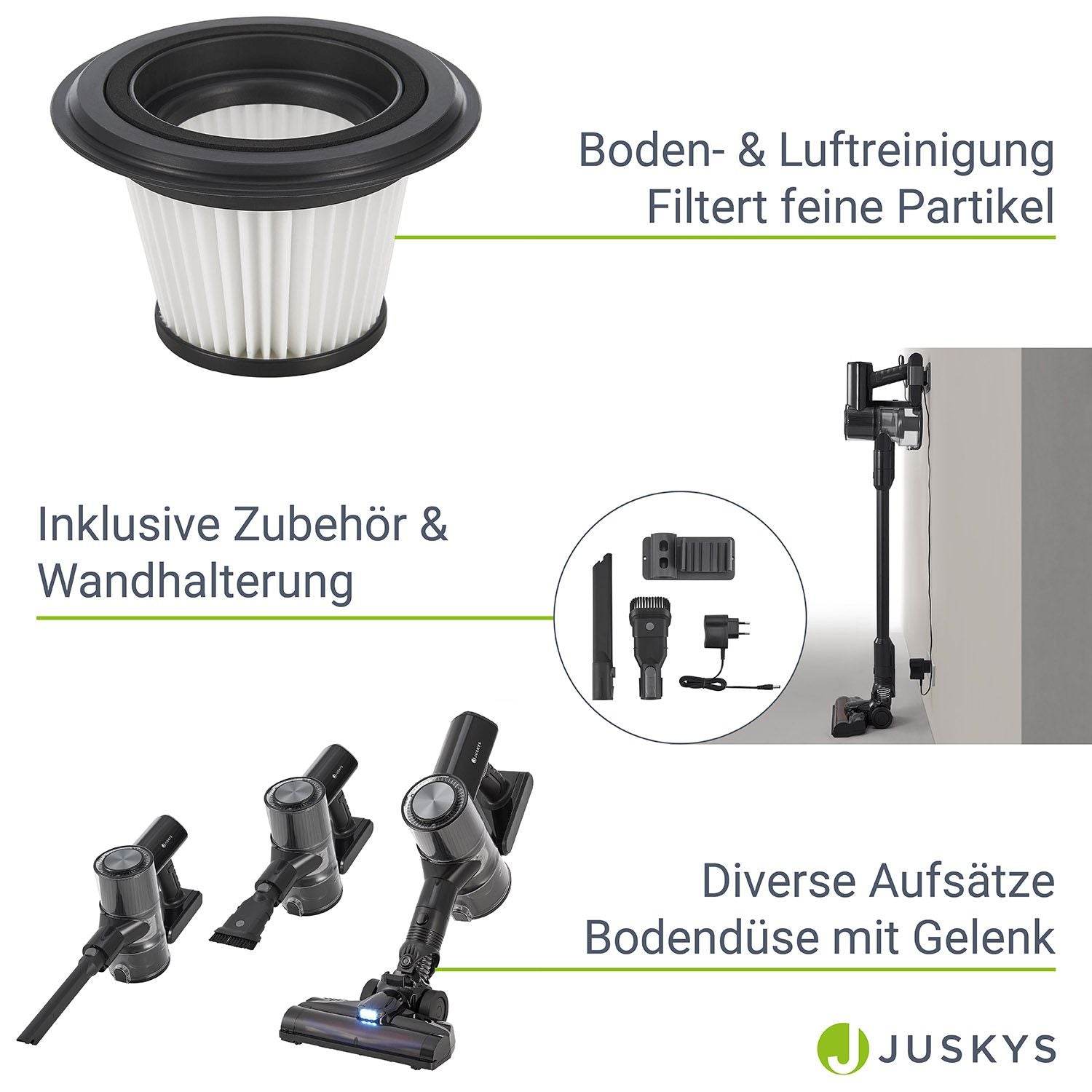 2-in-1-Akkustaubsauger VC2101 - Schwarz - Palo24