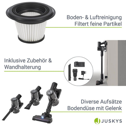 2-in-1-Akkustaubsauger VC2101 - Schwarz - Palo24