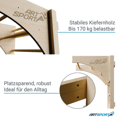 Holz Sprossenwand für Erwachsene - Natur - Palo24